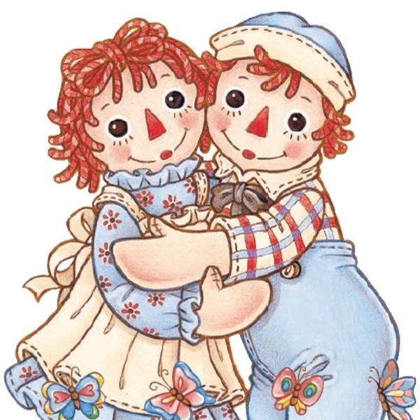 Raggedy Ann&Andy(ラガディ・アン＆アンディ) 缶バッジ(Rose) メール便 