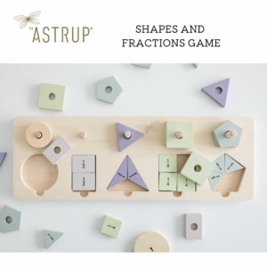 【新発売】 by ASTRUP(エストロップ) SHAPES AND FRACTIONS GAME パズル 型はめ 北欧 おもちゃ