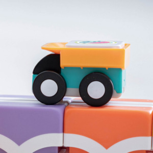 Qbi Explorer Kids Preschool プルバックカー(グリーン&オレンジ) 1台 単品